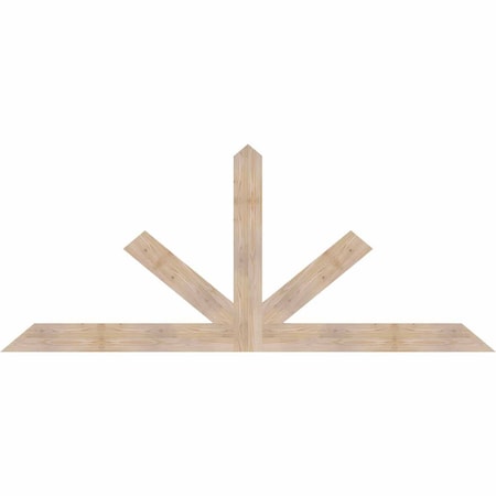 Ekena Millwork Saratoga Smooth Timber Gable Bracket, Douglas Fir, 96"W x 40"H x 1 1/2"D x 5 1/2"F, 10/12 Pitch GBW096X40X0206SAR00SDF
